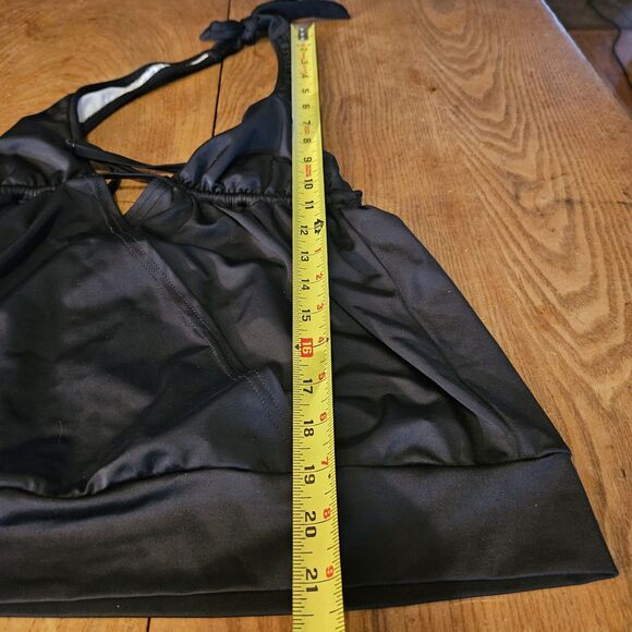 VENUS Black V-Neck Wrap Tankini Top – Size 8, Sexy & Sophisticated Swimwear - Picture 4 of 7